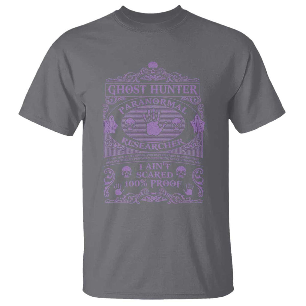 Ghost Hunting T Shirt Halloween Paranormal Researcher TS09 Charcoal Print Your Wear