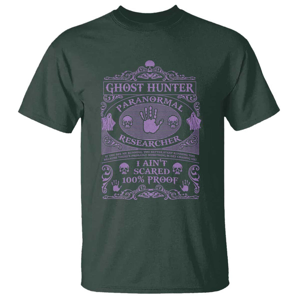 Ghost Hunting T Shirt Halloween Paranormal Researcher TS09 Dark Forest Green Print Your Wear