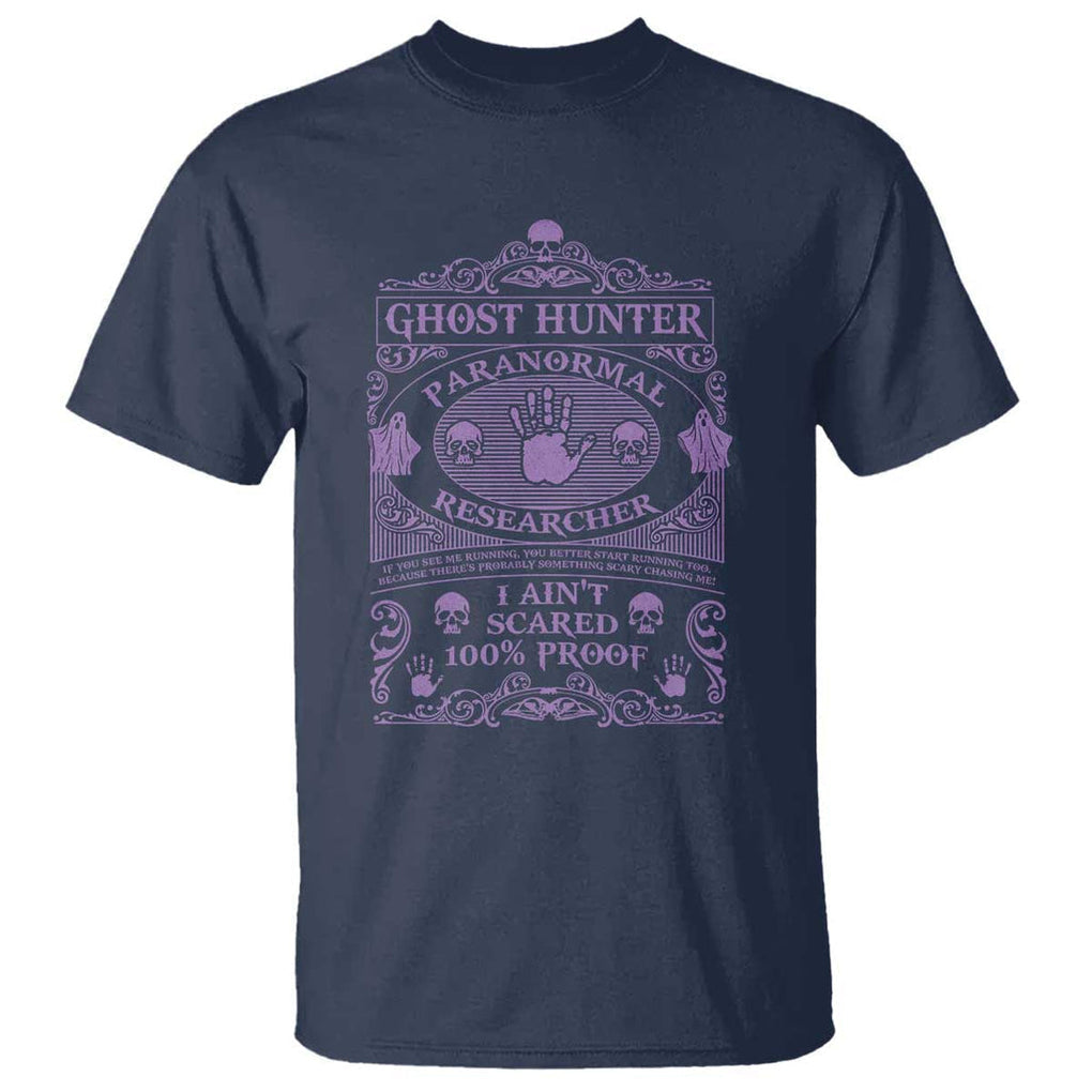 Ghost Hunting T Shirt Halloween Paranormal Researcher TS09 Navy Print Your Wear