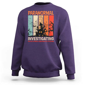 Paranormal Investigator Sweatshirt Ghost Hunting Creepy Halloween TS09 Purple Print Your Wear