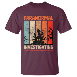 Paranormal Investigator T Shirt Ghost Hunting Creepy Halloween TS09 Maroon Print Your Wear