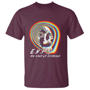 Ghost Hunting T Shirt EVP My Kind Of Evidence TS09 Maroon Print Your Wear