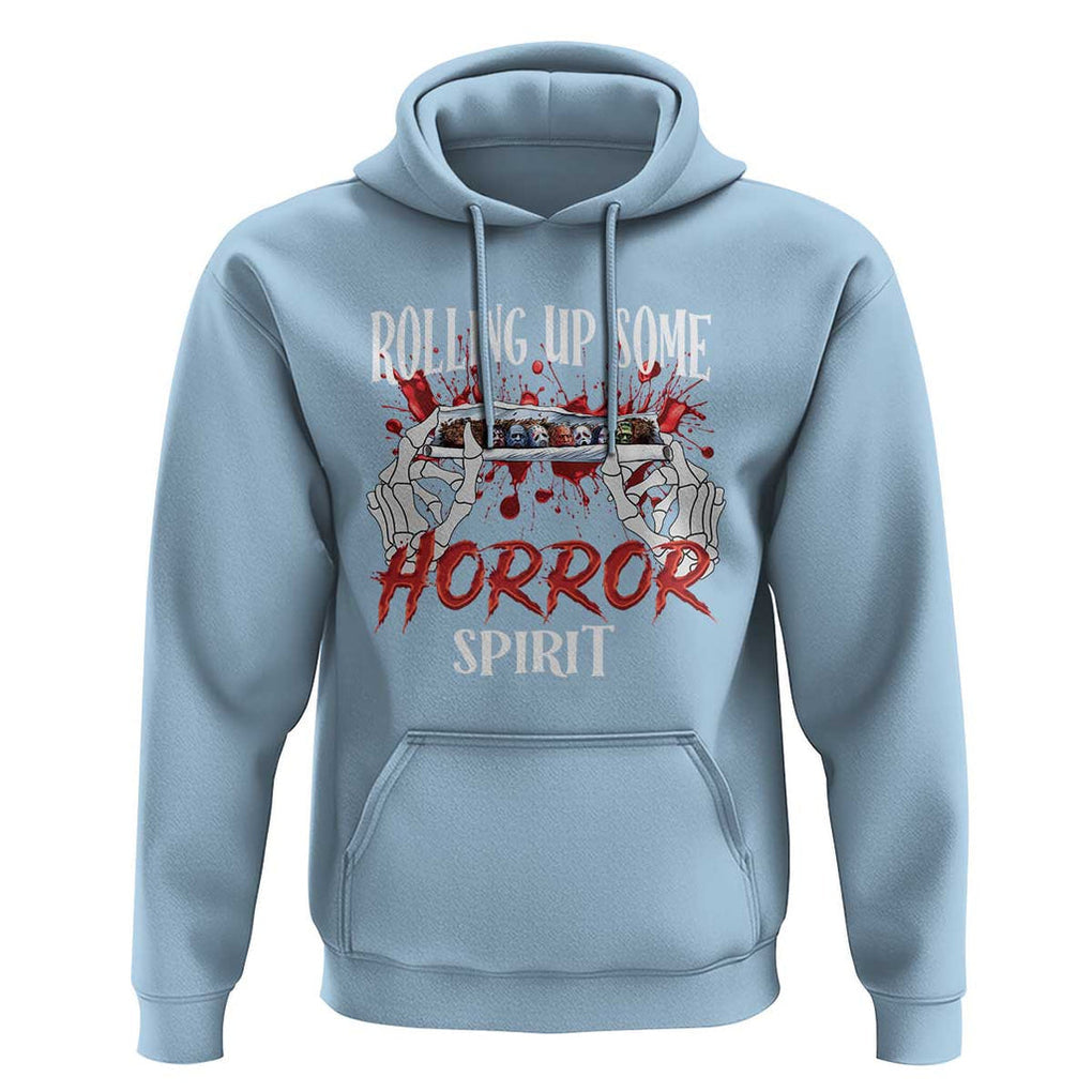Funny Halloween Hoodie Rolling Up Some Horror Spirit TS09 Light Blue Print Your Wear