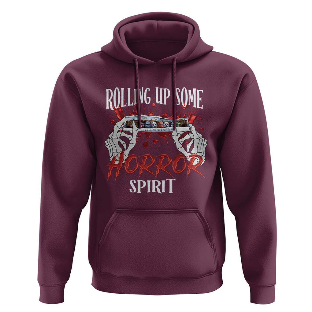 Funny Halloween Hoodie Rolling Up Some Horror Spirit TS09 Maroon Print Your Wear