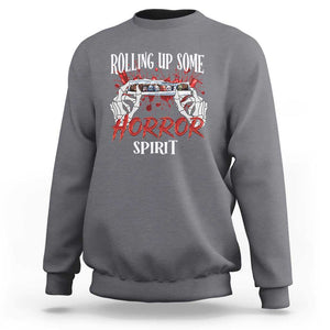 Funny Halloween Sweatshirt Rolling Up Some Horror Spirit TS09 Charcoal Print Your Wear