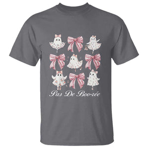 Coquette Halloween T Shirt Pas De Boo-re Ghost Ballerina TS09 Charcoal Print Your Wear