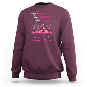 Ballerina Halloween Sweatshirt Very Demure Very Mindful Very Cutesy Skeleton Coquette TS09 Maroon Print Your Wear