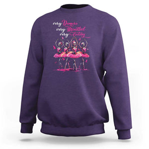 Ballerina Halloween Sweatshirt Very Demure Very Mindful Very Cutesy Skeleton Coquette TS09 Purple Print Your Wear