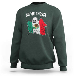 Mexico Halloween Sweatshirt No Me Ghosta Mexican Ghost TS09 Dark Forest Green Print Your Wear