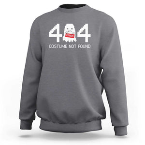 Funny Halloween Sweatshirt 404 Error Costume Not Found TS09 Charcoal Print Your Wear