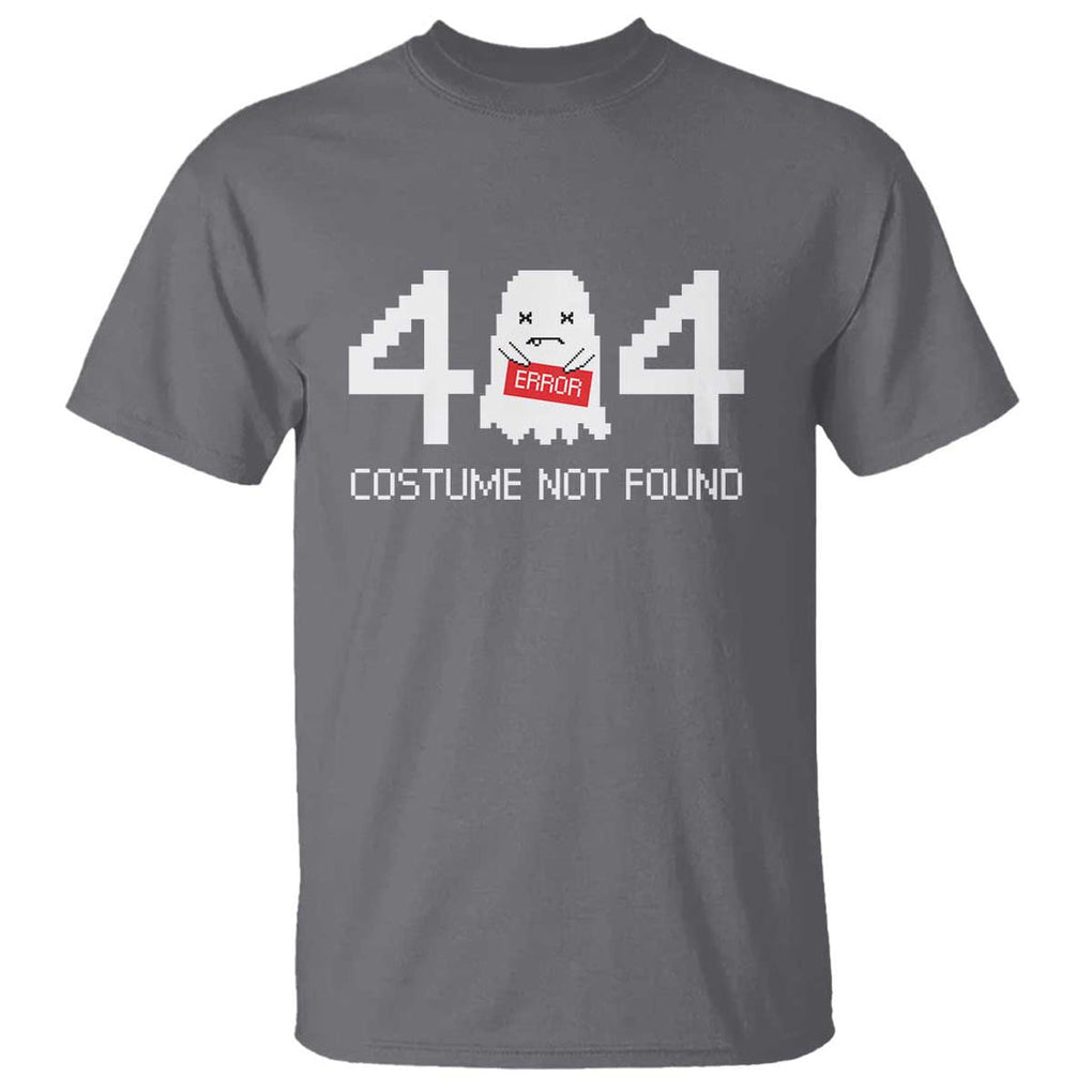 Funny Halloween T Shirt 404 Error Costume Not Found TS09 Charcoal Print Your Wear