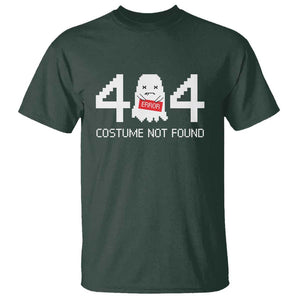 Funny Halloween T Shirt 404 Error Costume Not Found TS09 Dark Forest Green Print Your Wear