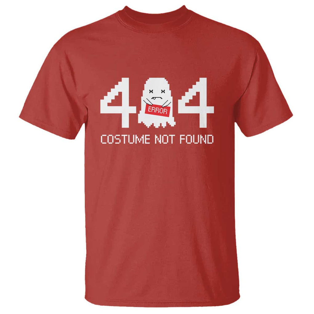 Funny Halloween T Shirt 404 Error Costume Not Found TS09 Red Print Your Wear
