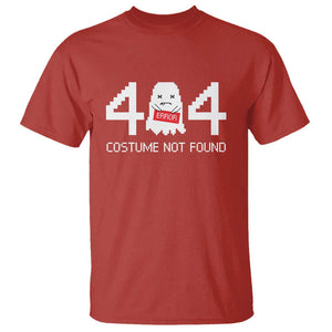 Funny Halloween T Shirt 404 Error Costume Not Found TS09 Red Print Your Wear