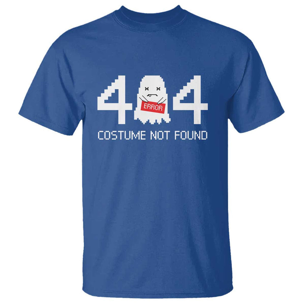 Funny Halloween T Shirt 404 Error Costume Not Found TS09 Royal Blue Print Your Wear
