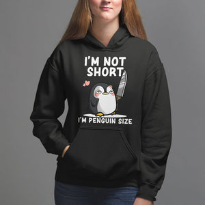 I'm Not Short I'm Penguin Size Angry But Cute Hoodie TS09 Black Printyourwear