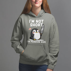 I'm Not Short I'm Penguin Size Angry But Cute Hoodie TS09 Military Green Printyourwear