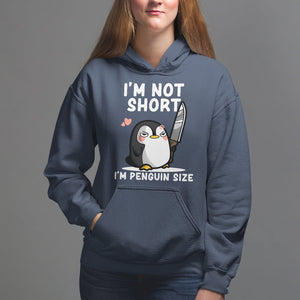 I'm Not Short I'm Penguin Size Angry But Cute Hoodie TS09 Navy Printyourwear