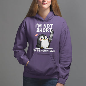 I'm Not Short I'm Penguin Size Angry But Cute Hoodie TS09 Purple Printyourwear