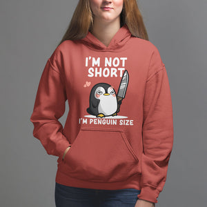 I'm Not Short I'm Penguin Size Angry But Cute Hoodie TS09 Red Printyourwear