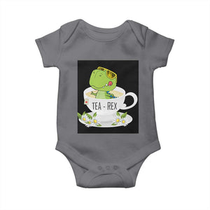 Funny Dinosaur Tea Rex Baby Onesie TS09 Charcoal Print Your Wear