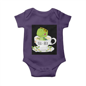 Funny Dinosaur Tea Rex Baby Onesie TS09 Purple Print Your Wear