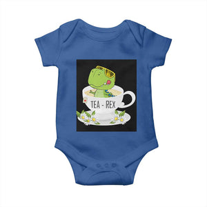 Funny Dinosaur Tea Rex Baby Onesie TS09 Royal Blue Print Your Wear