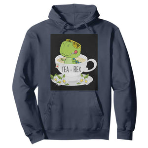 Funny Dinosaur Tea Rex Hoodie TS09 Navy Print Your Wear