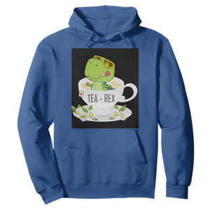 Funny Dinosaur Tea Rex Hoodie TS09 Royal Blue Print Your Wear