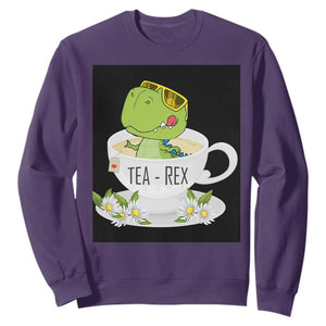 Funny Dinosaur Tea Rex Sweatshirt TS09 Purple Print Your Wear