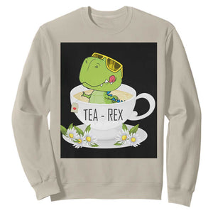 Funny Dinosaur Tea Rex Sweatshirt TS09 Sand Print Your Wear