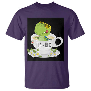 Funny Dinosaur Tea Rex T Shirt TS09 Purple Print Your Wear