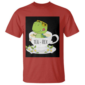 Funny Dinosaur Tea Rex T Shirt TS09 Red Print Your Wear