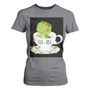 Funny Dinosaur Tea Rex T Shirt For Women TS09 Charcoal Print Your Wear