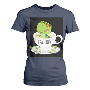 Funny Dinosaur Tea Rex T Shirt For Women TS09 Navy Print Your Wear