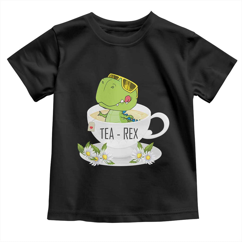 Funny Dinosaur Tea Rex Toddler T Shirt TS09 Black Print Your Wear