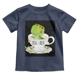 Funny Dinosaur Tea Rex Toddler T Shirt TS09 Navy Print Your Wear