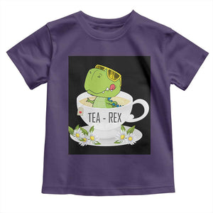 Funny Dinosaur Tea Rex Toddler T Shirt TS09 Purple Print Your Wear