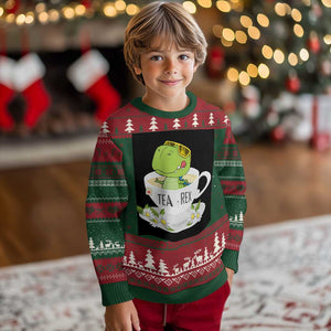 Funny Dinosaur Tea Rex Ugly Christmas Sweater TS09 Christmas Print Your Wear