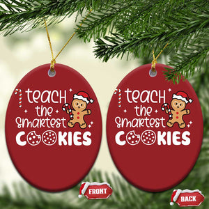 Christmas Best Teacher Christmas Ornament I Teach The Smartest Little Cookies TS09 Oval Red Print Your Wear