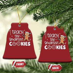 Christmas Best Teacher Christmas Ornament I Teach The Smartest Little Cookies TS09 Bell Flake Red Print Your Wear