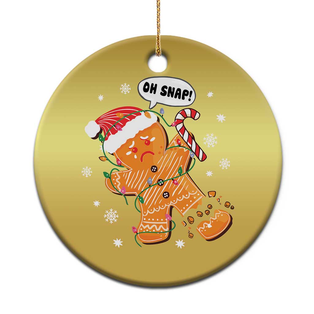 Funny Xmas Christmas Ornament Op Snap Gingerbread Broken Leg TS09 Print Your Wear