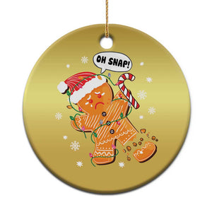 Funny Xmas Christmas Ornament Op Snap Gingerbread Broken Leg TS09 Print Your Wear