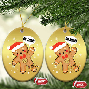 Funny Xmas Christmas Ornament Op Snap Gingerbread Broken Heart TS09 Oval Gold Print Your Wear