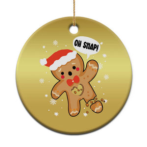 Funny Xmas Christmas Ornament Op Snap Gingerbread Broken Heart TS09 Print Your Wear