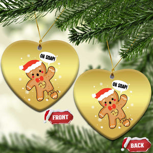 Funny Xmas Christmas Ornament Op Snap Gingerbread Broken Heart TS09 Heart Gold Print Your Wear