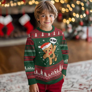 Funny Xmas Ugly Christmas Sweater Op Snap Gingerbread Broken Heart TS09 Christmas Print Your Wear