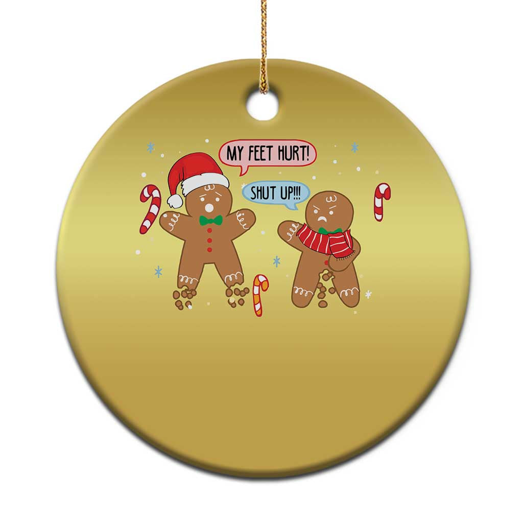 Funny Xmas Dirty Gingerbread Christmas Ornament Shut Up Gingerbread Just Broken Feet TS09 Print Your Wear