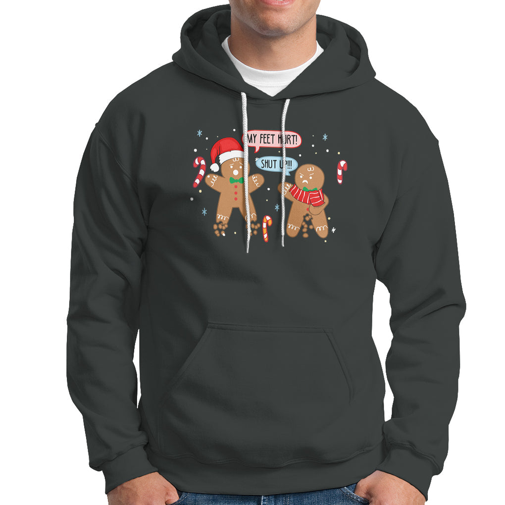 Shut Up Gingerbread Just Broken Feet Naught Christmas Hoodie TS09 Printyourwear