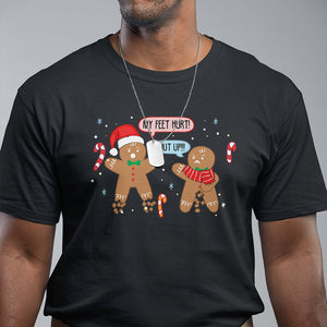 Shut Up Gingerbread Just Broken Feet Naught Christmas T Shirt TS09 Military Green Printyourwear